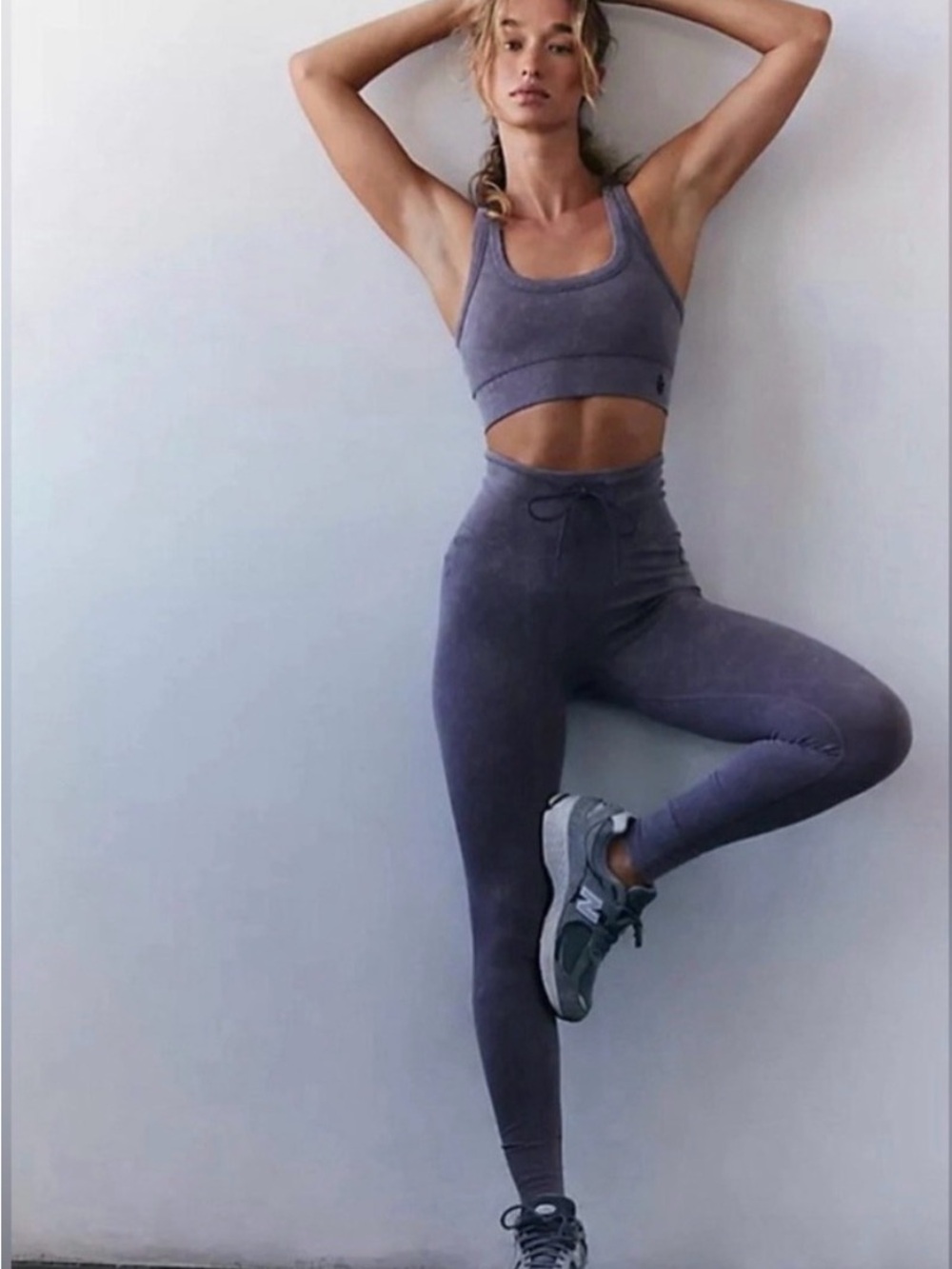 NWTO Free People High-Waisted Leggings  in Dusty Purple.